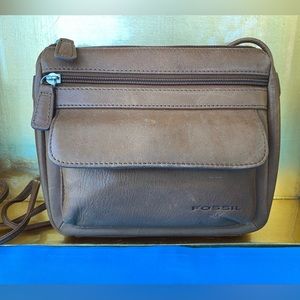 Fossil Leather Crossbody Bag